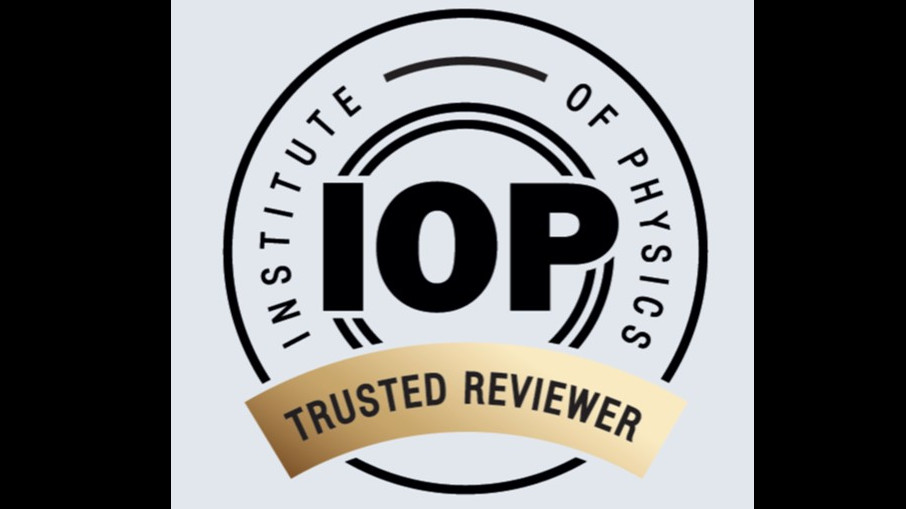 Professor Hugo Terças and Doctor Rui Coelho recognized as IOP "trusted reviewers"